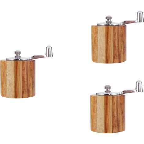3 moulins à poivre manuels, bois, mécanisme céramique (1/5)