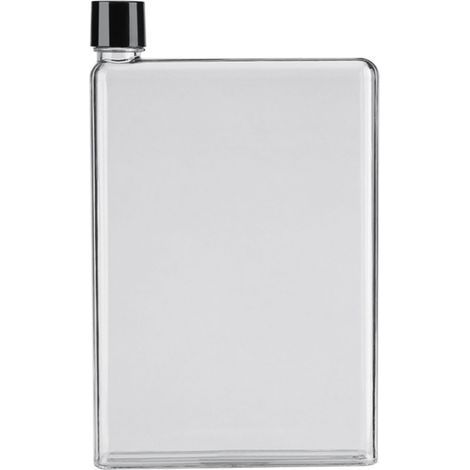 Gourde plate A5 de 350 ml, blanche, idéale pour le sport, le camping, la salle de sport et les activités de plein air. (1/5)