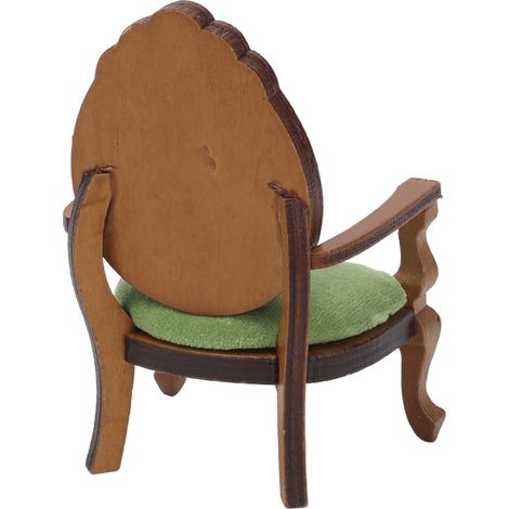 Canapé miniature vintage rétro à l'échelle 1:12 pour maison de poupée, fauteuil simple, mobilier idéal pour la décoration intérieure et la prise de vue. (1/5)