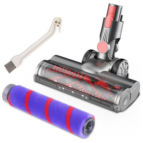 Spazzola per aspirapolvere compatibile con Dyson v7 v8 v10 v11 v15 Animal Motorhead Absolute Head Fluffy Brush Head Ricambi Accessorio Rullo di pulizia morbido e 3 LED Turbo elettrico