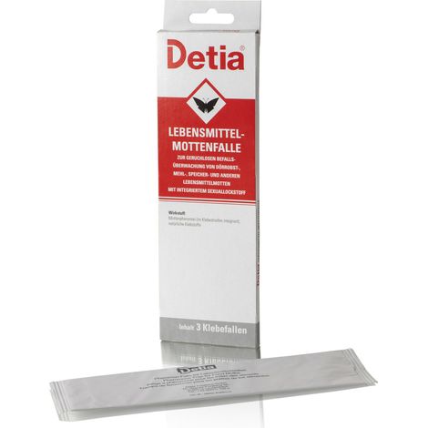 Detia Lebensmittel-Mottenfalle, 3 Klebefallen