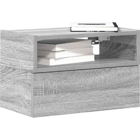 Wand-Nachttisch Grau Sonoma 45x26x28,5 cm