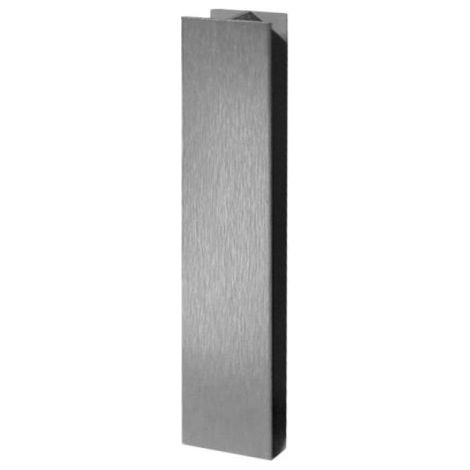 Giunzione lineare per zoccolo in PVC H 10 cm. alluminio satinato