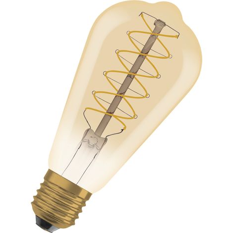 OSRAM Dimmbare LED-Lampen, Vintage-Edition, 48 Watts Ersatz, E27, ST64-shape, 2200 Kelvin, Warm Comfort Light, Klares Glas, single Pack (1/5)