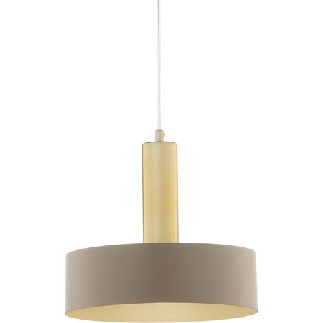 Suspension élégante beige et dorée ronde 1xE27 15W VITRUM GOLD Sigma Lighting (1/3)