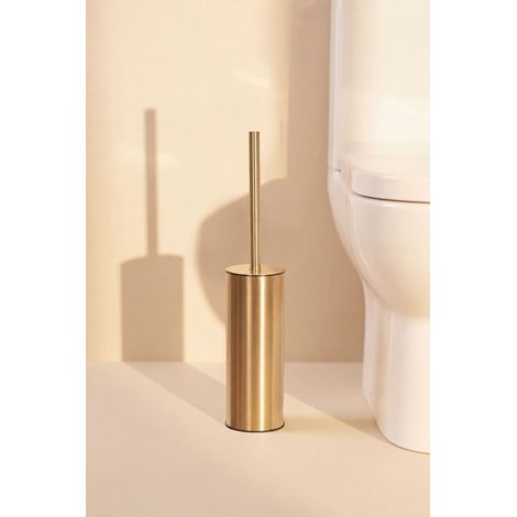 Brosse de toilette EDEN avec support à poser BASS Or brossé