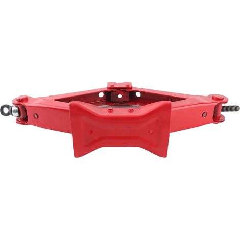 Cric ciseaux professionnel pour coffre de voiture, outil de levage de roue de secours avec poignée, rouge, pour l'extérieur, 2 tonnes (1/5)