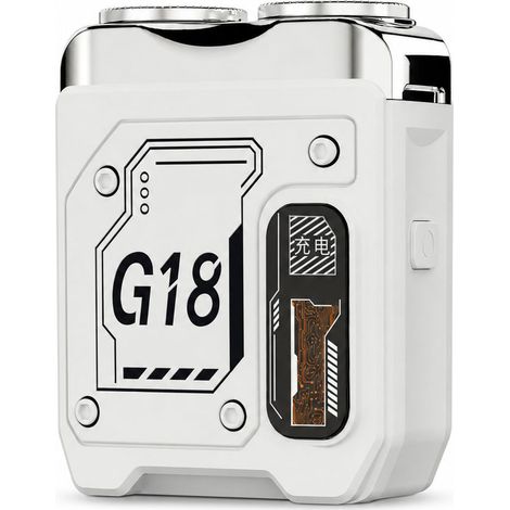 Rasoir électrique portable G18 design mécanique affichage 3D étanche recharge USB-C pour voyage et voiture (1/5)