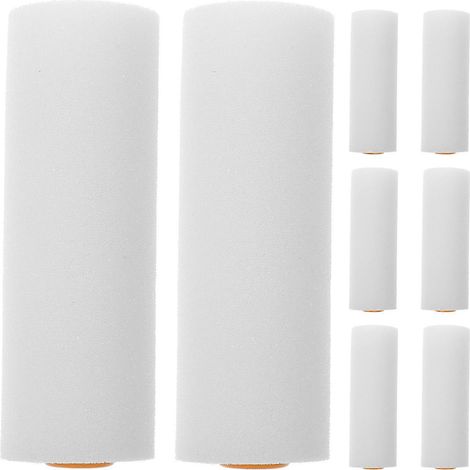 Rouleau à peinture compatible avec la peinture murale, 12 rouleaux de rechange en éponge blanche (1/5)