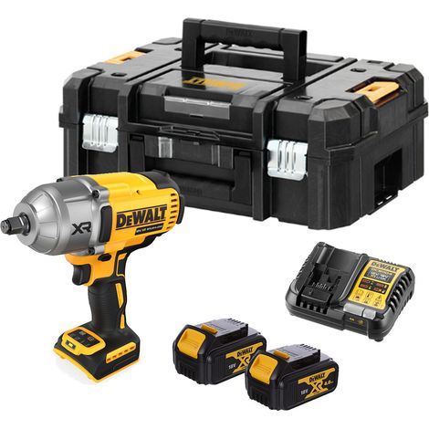 DeWalt DCF900M2T 18V XR Brushless 1/2 Hog Ring High Torque Impact Wrench - 2x 4Ah Batteries, Charger & TSTAK II Case (1/5)