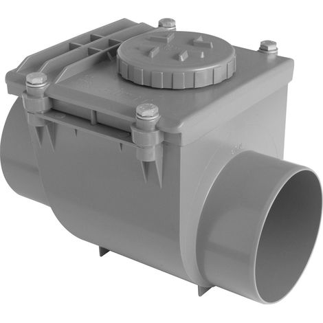 First Plast NRC140G Valvola Antiritorno in PVC ad Incollaggio, Grigio, ø 140 mm (1/2)