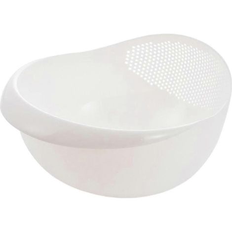Passoire en plastique pour légumes, fruits et riz, avec trous de drainage fins, outil de cuisine compact (1/5)