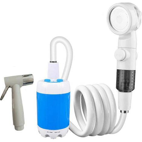 Ensemble de douche à pression d'eau portable et polyvalent pour le camping, la randonnée, la toilette et le lavage de voiture. (1/5)