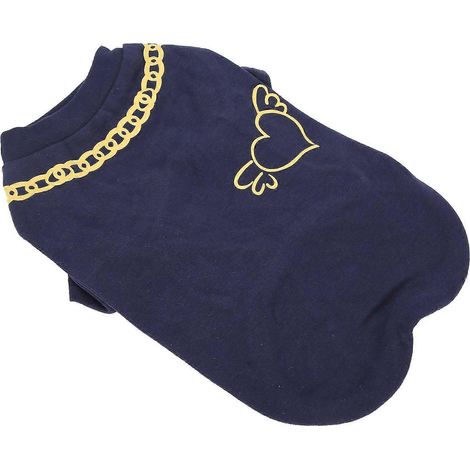 Vêtements pour animaux de compagnie bleus, chemises en coton pour chiens, imprimé printanier, gilet mignon pour chiot, fournitures pour animaux de compagnie, bleu XL (1/2)