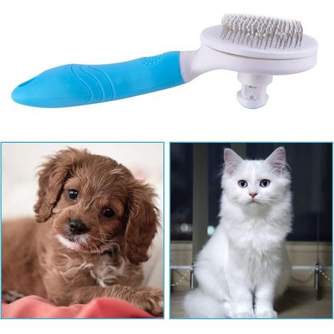 Brosse pour chat autonettoyante, brosse à épiler, élimine le sous-poil, brosse pour chien à poils courts et longs, brosse douce pour chat, brosse à épiler-AquaForge