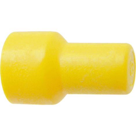 Connecteurs d'extrémité isolés, section 4-6 mm², longueur 7-18 mm, diamètre intérieur 3,6-5,2 mm, jaune, lot de 50. (1/2)