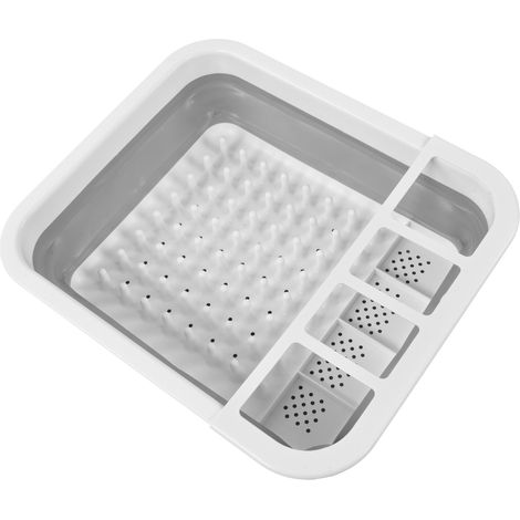 Étagère de Vaisselle Pliable, Plateau de Rangement Portable pour Bols, Cuillères et Baguettes, Égouttoir Compact (1/5)