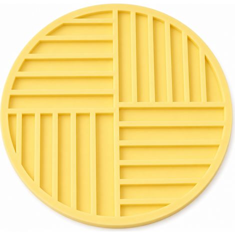 dessous-de-plat isolant jaune renforcé en silicone modele 1
