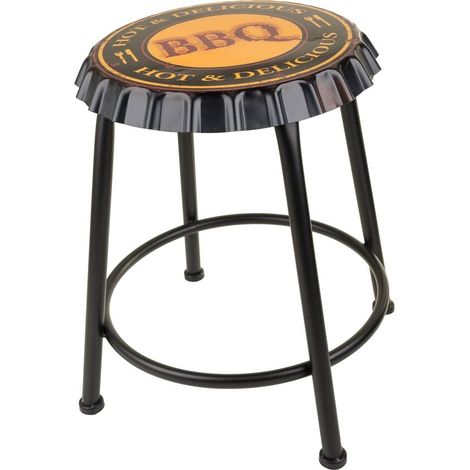 Taburete de metal negro 35x35x46 (1/4)