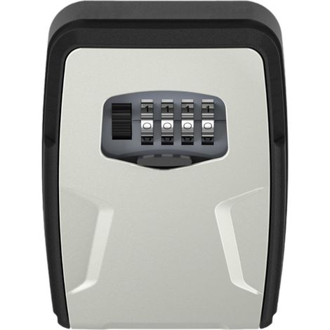Caja de seguridad para llaves de exterior, con combinación de 4 dígitos, resistente al agua, de gran tamaño, para casa, garaje y oficina, de aleación de aluminio.