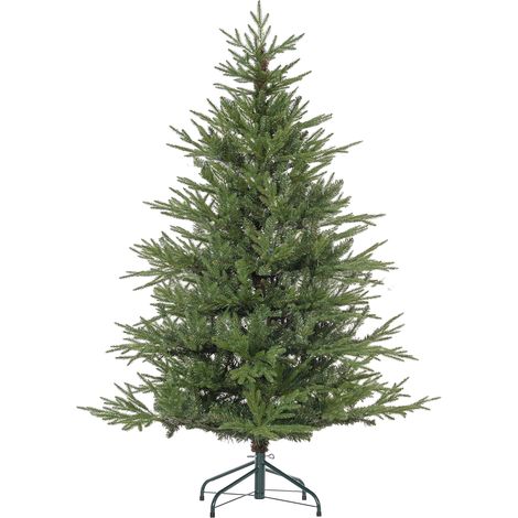 Weihnachtsbaum 150 cm, realistisches Aussehen, Schnellaufbau, inkl. Ständer, feuersicherer Kunststoff (1/5)