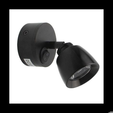 Applique de Chevet Spot RV Lampe de Lecture Lampe de Lecture Clip Interrupteur pour Caravanes, Camping-Cars, Bateaux, Etc. (Noir) (1/5)