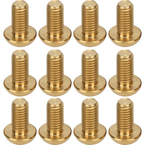 Convient pour 12 vis de disque de frein de vélo, accessoires de visserie en alliage de titane M5x10mm dorés