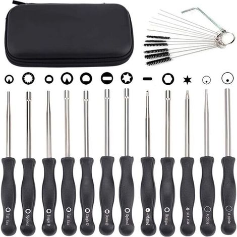 Lot de 12 outils de réglage de carburateur avec scredrivers acircle pour petit moteur 2 temps pour Husqvarna pour STHIL pour tronçonneuse ECHO (1/4)