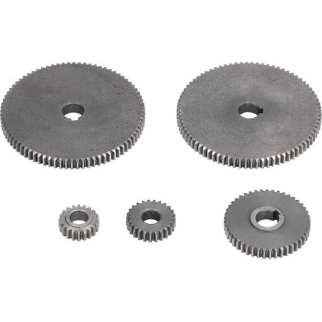 Satz aus 5 Metallzahnrädern für Drehmaschinen T80 T45 T25 T20, kompatible Ersatzteile, Schneidzubehör-Set, robuste Mini-Komponenten. (1/5)
