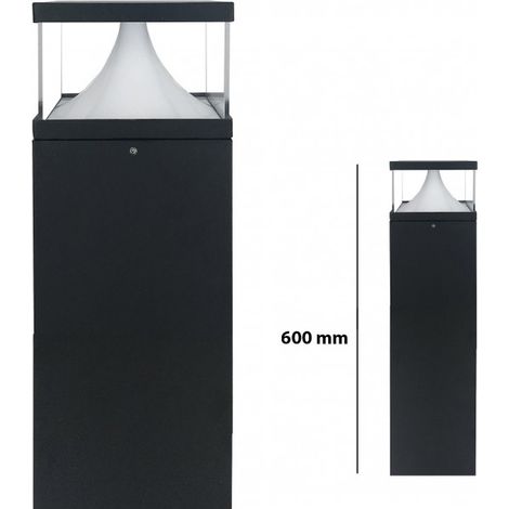 Pilier LED Extérieur Carré Transparent - 12 W - IP 65 - 600 mm - DeliTech®