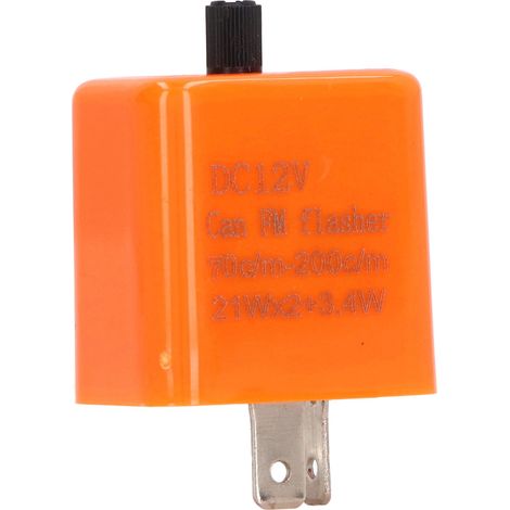 Relais clignotant LED 12 V, 2 broches, normalement ouvert, fréquence réglable pour voiture (1/5)