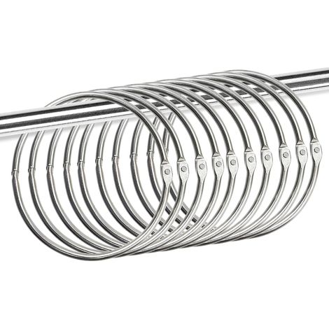 10 Anneaux Métal, Mécanisme Ouverture Rapide, Fer Robuste, Usage Polyvalent Maison (1/5)