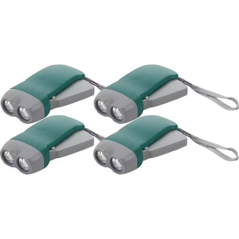 Lot De 2/4/8/10 Lampes De Poche À Manivelle, 2 Lampes De Poche À Dynamo D'urgence À LED, Auto-alimentée, Pour La Pêche, Les Voyages(Green color,Set 1)