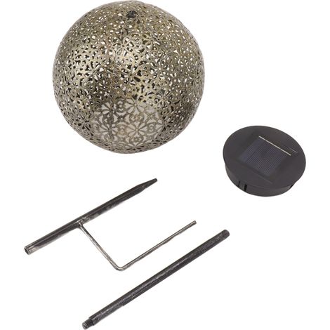 Ortviai Applique Solaire pour Extérieur – Lampe de Jardin LED avec Design Ajouré, 15 cm, Batterie Intégrée