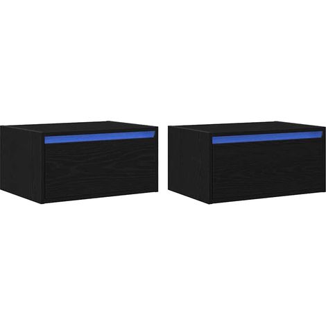 Maison Exclusive - Wand-Nachttische mit LED-Leuchten 2 Stk. Schwa