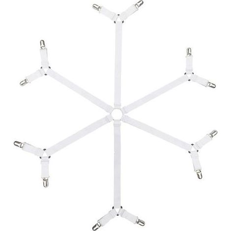 Feuille Sangles, Long, réglable Drap de lit Clip, 6 Côtés Triangle, adapté pour toute taille Lit (1/5)