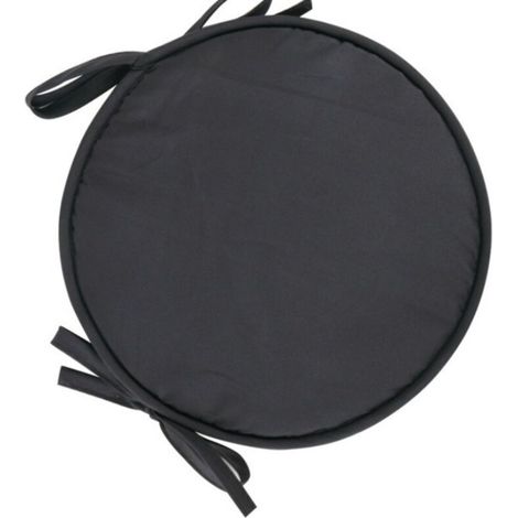 Set of 4 round seat cushions, round chair cushions, dark gray chair cushions for dining table, garden, home office, kitchen
