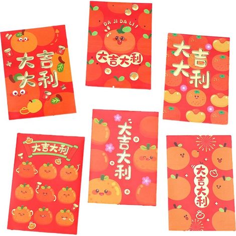 Enveloppes rouges personnalisées « Année du Dragon 2024 », enveloppes porte-bonheur de 100 yuans, cadeaux originaux pour le Nouvel An (1/2)