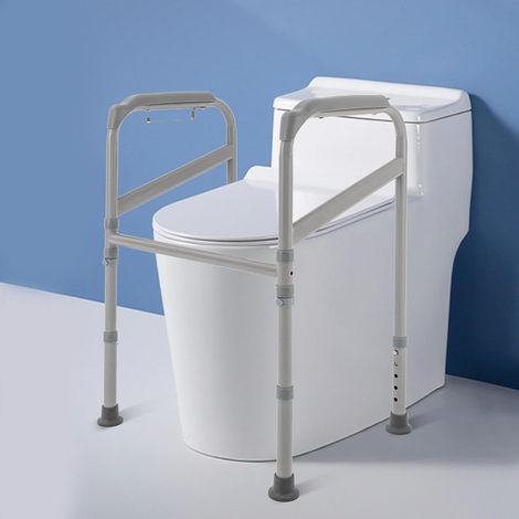 Cadre de toilette réglable 200 kg - Aide au relèvement des toilettes - Cadre de support pour toilettes - Support de sécurité pour les toilettes - Pour les personnes âgées, les femmes handicapées et (1/5)