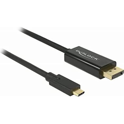 Câble adaptateur Delock USB-C® / DisplayPort USB-C® mâle, Fiche mâle DisplayPort 1.00 m noir 85255 contacts dorés Câble d'afficheur USB-C® C697001 (1/4)