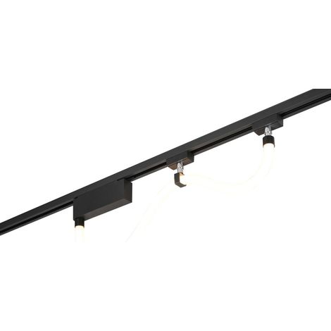 Tuyau d’éclairage sur rail Tube noir 92cm 2 phases - 77040132