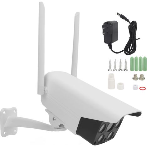 Caméra de surveillance extérieure 1080P, vision nocturne infrarouge, WiFi 2,4 GHz, étanche, détection de mouvement, audio bidirectionnel pour maison, prise américaine 110-240V (1/5)