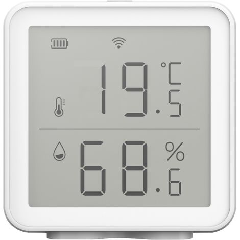 Thermostat Wi-Fi connecté pour chauffage central – Contrôle à distance via application – Compatible Alexa et Google Home – Dimensions 64x64x28mm – Konyks