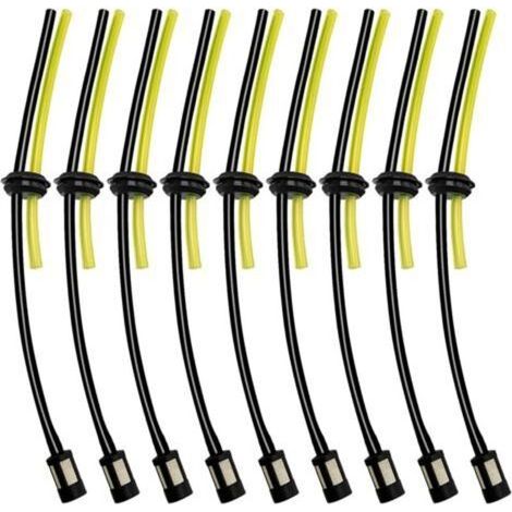 9-Piece Universal Fuel Filter Kit, Universal Fuel Hoses, Rubber Fuel Lines for Brushcutters, Grass Trimmers, Brush Cutters, Chainsaws, and Hedge Trimmers (1/4)
