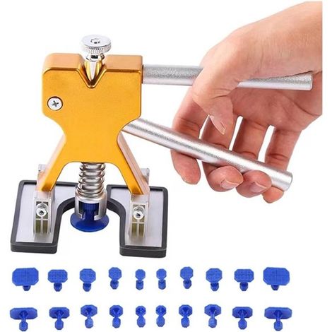 Extracteur de bosses pour voiture Jeu de réparation de bosses en plastique sans pulvérisation - pour voitures Outils de réparation de grêle Atelier (1/5)