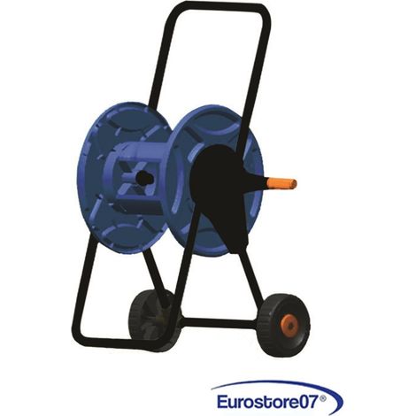 AVVOLGITUBO CARRELLATO   mt.45 di tubo da 1/2"  telaio in acciaio tamburo resina