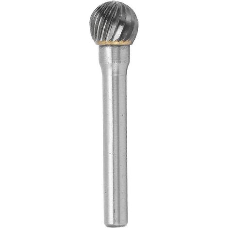 Lime rotative en carbure à une seule taille, tête sphérique de 8 mm, tige de 57 mm, pour le contournage, l'ébavurage, le fraisage et le meulage. (1/4)