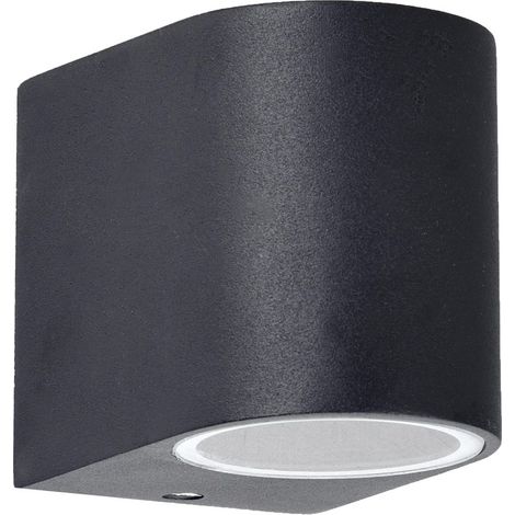 Wandleuchte aus Aluminium Wegleuchte Lampe Beleuchtung Licht Rostfrei 8,0 x 7 x 9,4cm Schwarz Wandlampe (1/3)