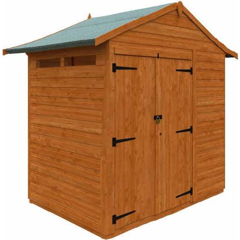 4x6 Flex Apex Security Double Door 12mm Flex - L123.8 x W175 x H23.32 cm - Solid Wood/Softwood/Pine - Burnt Orange