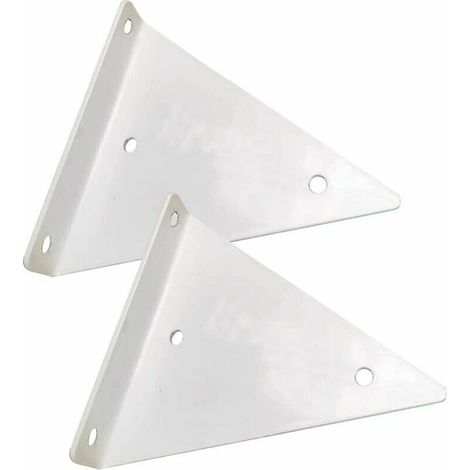 VURAHOME - Support d'étagère triangulaire flottant en métal, support d'étagère murale aveugle dissimulé, support de décoration bricolage salle de bain chambre à coucher, 2 pièces (17x13cm/6.7x5.1in, b (1/3)